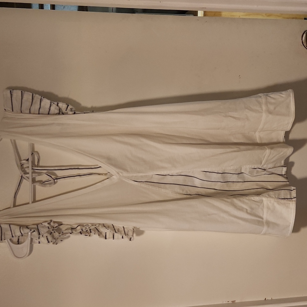 Anthropologie Pilcro White and Blue Striped Top